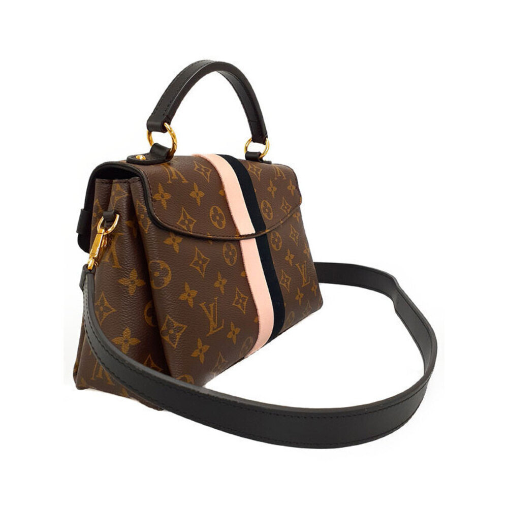 Louis Vuitton Brown Shoulder Bag Monogram Leather Georges